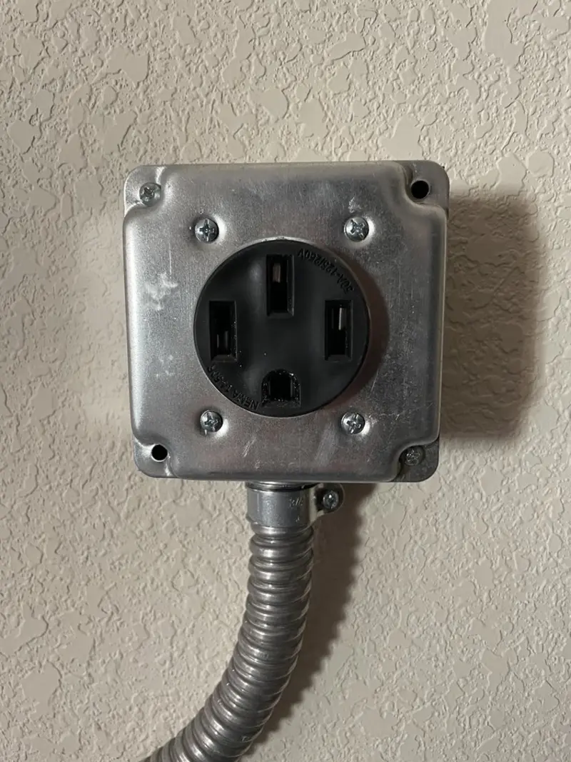 NEMA 14-50 outlet installed for Electrical Panel Upgrade in Loomis